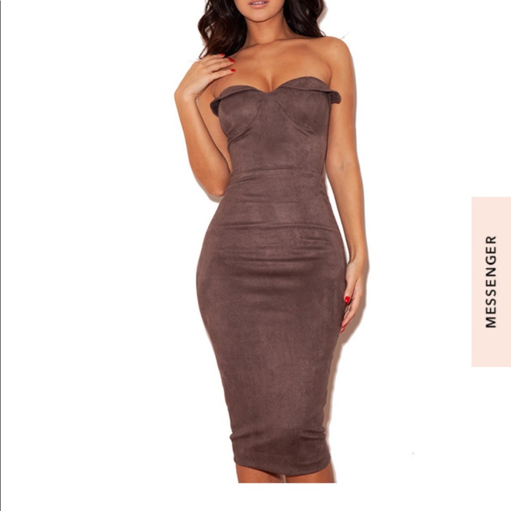 House of London, taupe, bodycon dress